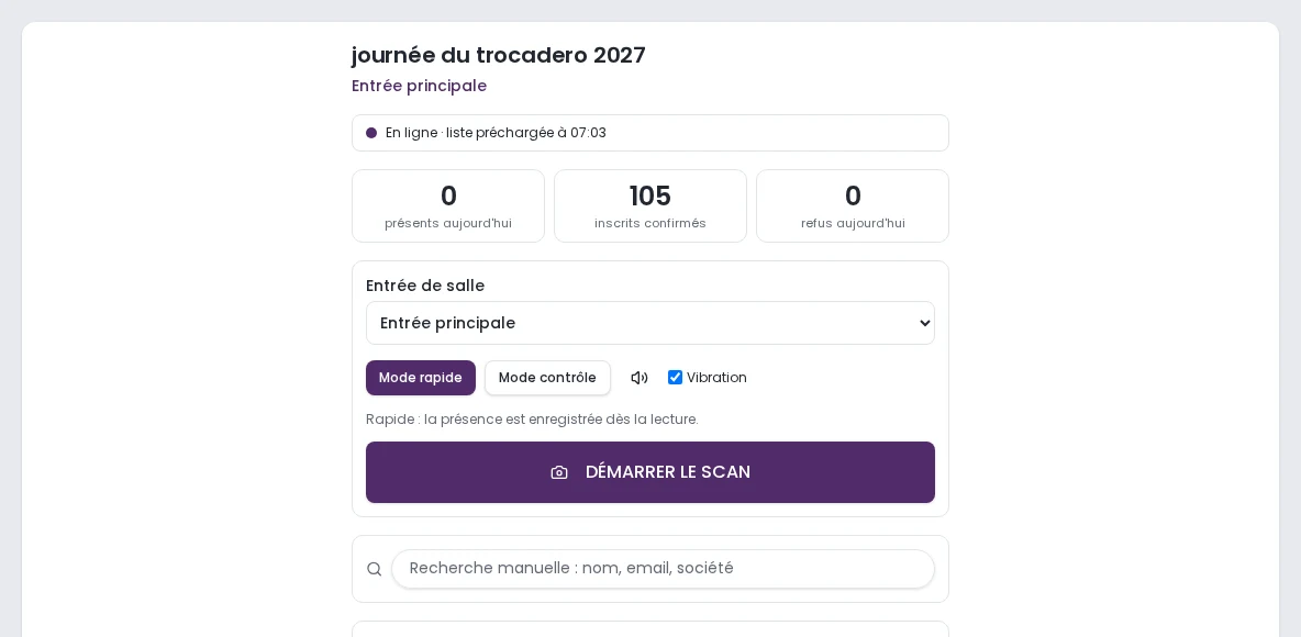 WebEvent — Contrôle d'accès, capture réelle de l'application